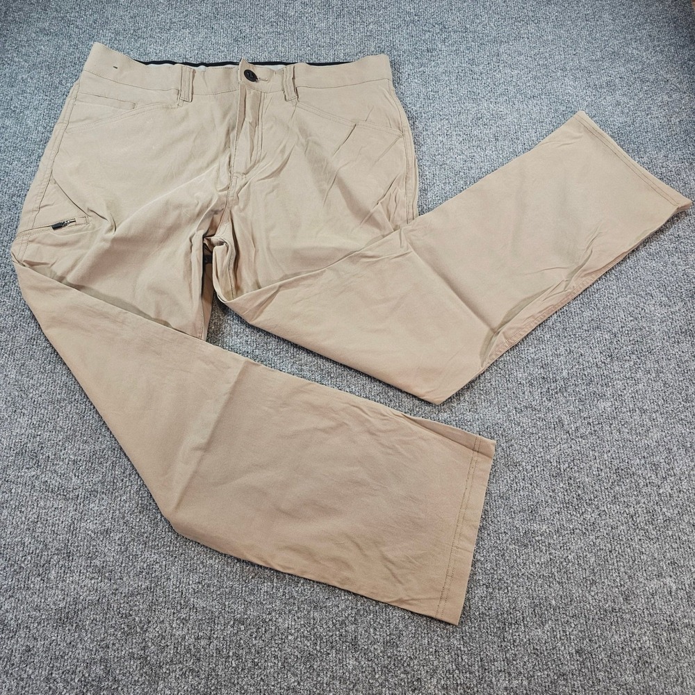Orvis Mens Tech Performance Pant 36x30 Tan Khaki Stretch Water Repellent Utility